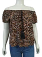Blusa Leopardo Mossimo Hombros Descubiertos - Talla M - Miniatura 2
