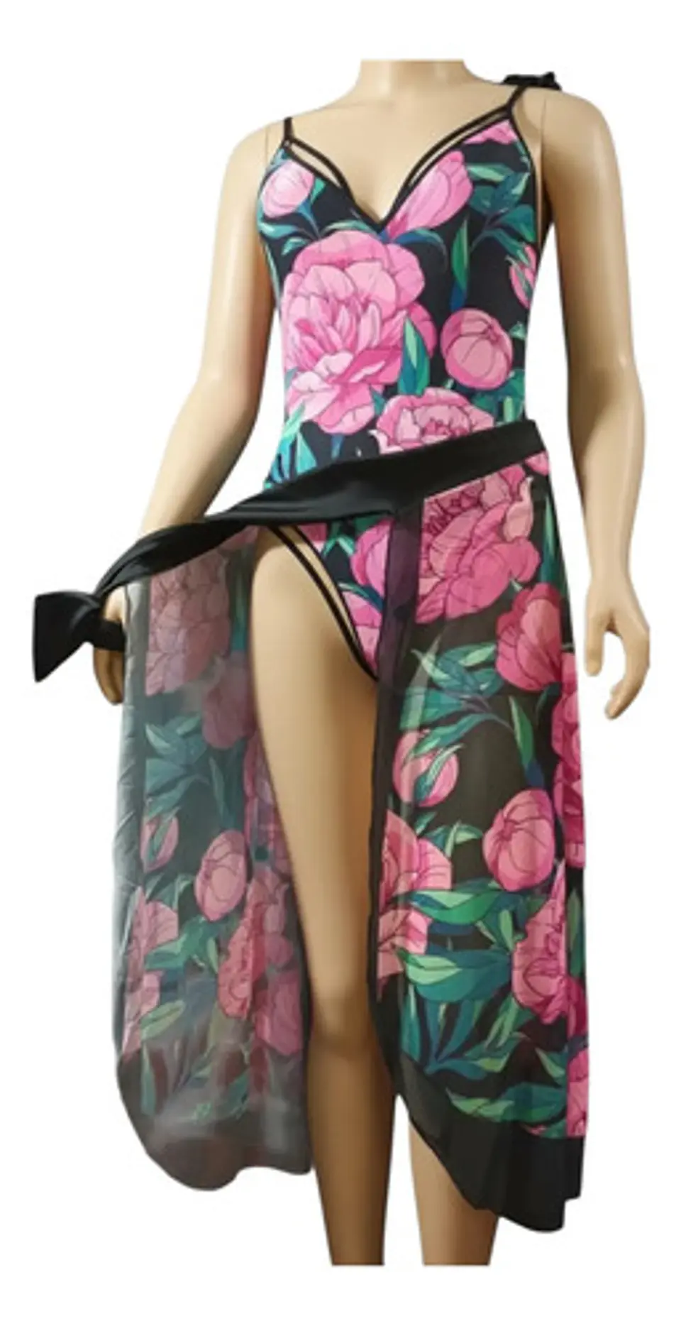 Traje De Baño + Pareo de Malla Talla M - L 2