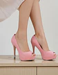 Zapatos Formales Peep Toe Taco y Plataforma - Talla 38 - Miniatura 2
