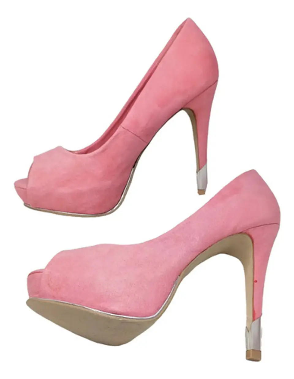 Zapatos Formales Peep Toe Taco y Plataforma - Talla 38 5