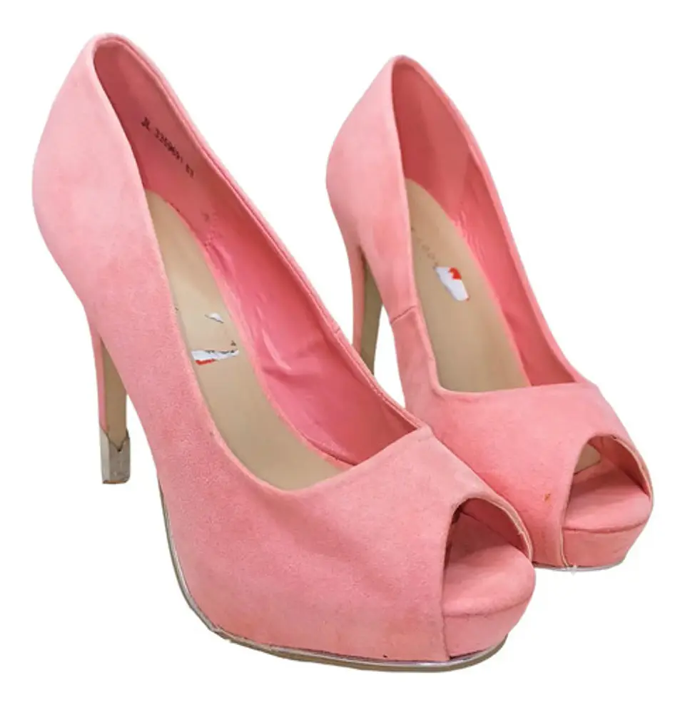 Zapatos Formales Peep Toe Taco y Plataforma - Talla 38 6