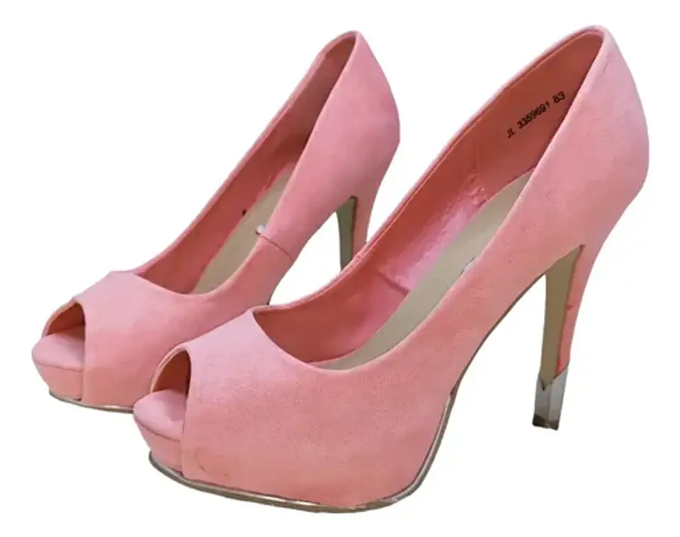 Zapatos Formales Peep Toe Taco y Plataforma - Talla 38 7