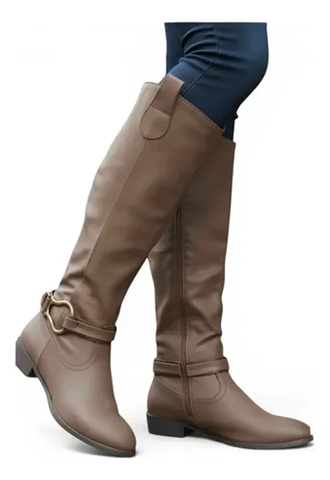  Botas Altas Hasta La Rodilla Wanted Modelo Jockey - Talla 38.5