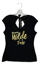 Polera Negra Frase Dorada By Ellie Wilde Mon Cherie Talla Xl - Miniatura 2
