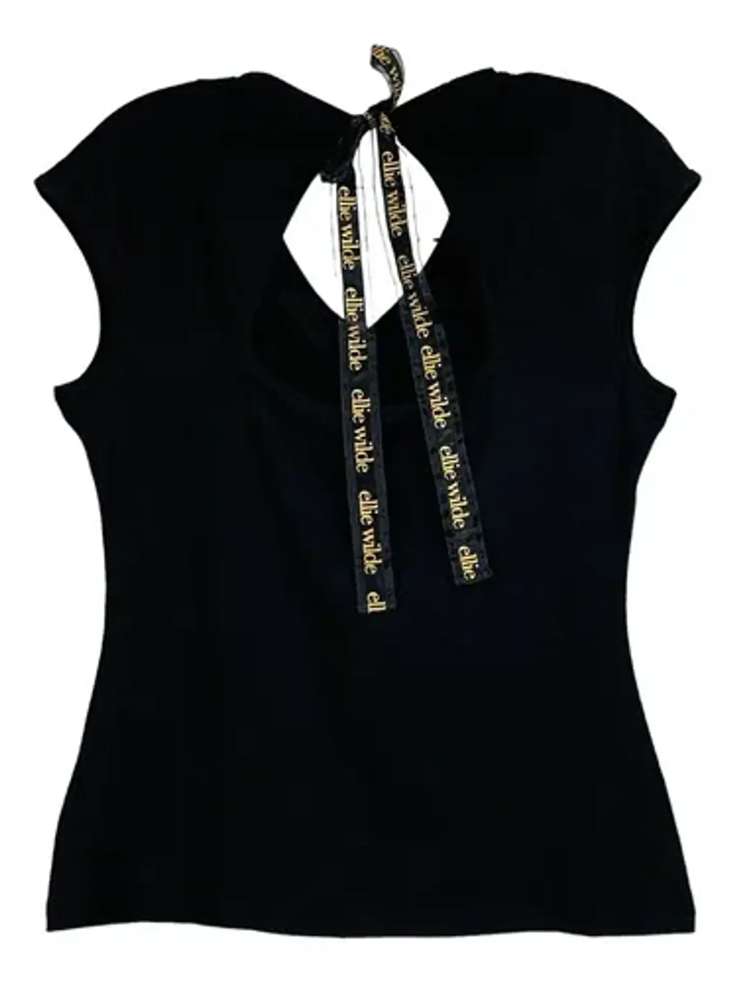 Polera Negra Frase Dorada By Ellie Wilde Mon Cherie Talla Xl 6
