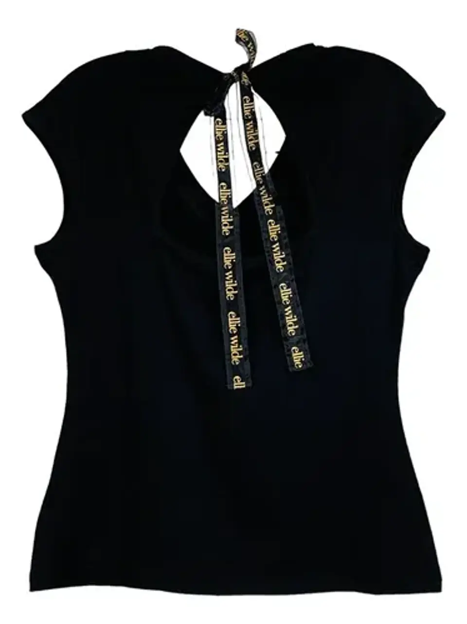 Polera Negra Frase Dorada By Ellie Wilde Mon Cherie Talla Xl 6