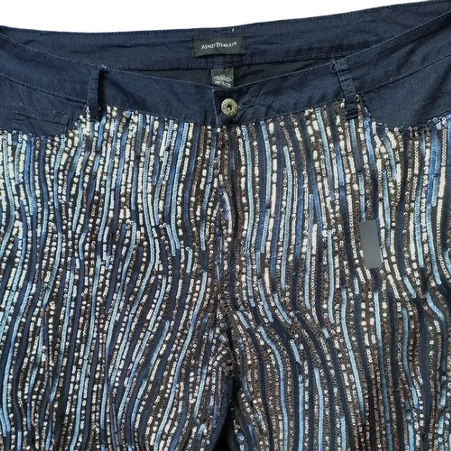Pantalones Frontal De Lentejuelas Talla Grande 5xl /62-64 3