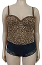 Bustier Tipo Corset Encaje Leopardo Y Cuentas Talla L - Xl - Miniatura 1