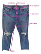 Jeans Torrid Pierna Recta Cintura Alta Talla Grande 54 - Miniatura 9