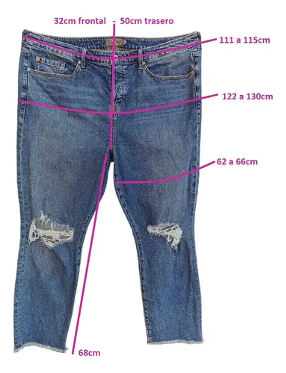Jeans Torrid Pierna Recta Cintura Alta Talla Grande 54 9