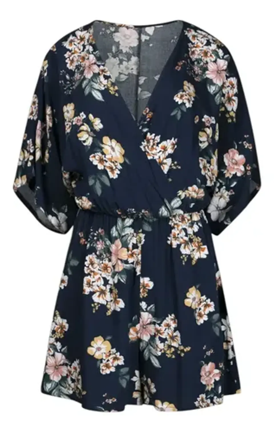 Enterito Corto Manga Kimono Floral Warehouse One Talla M 2
