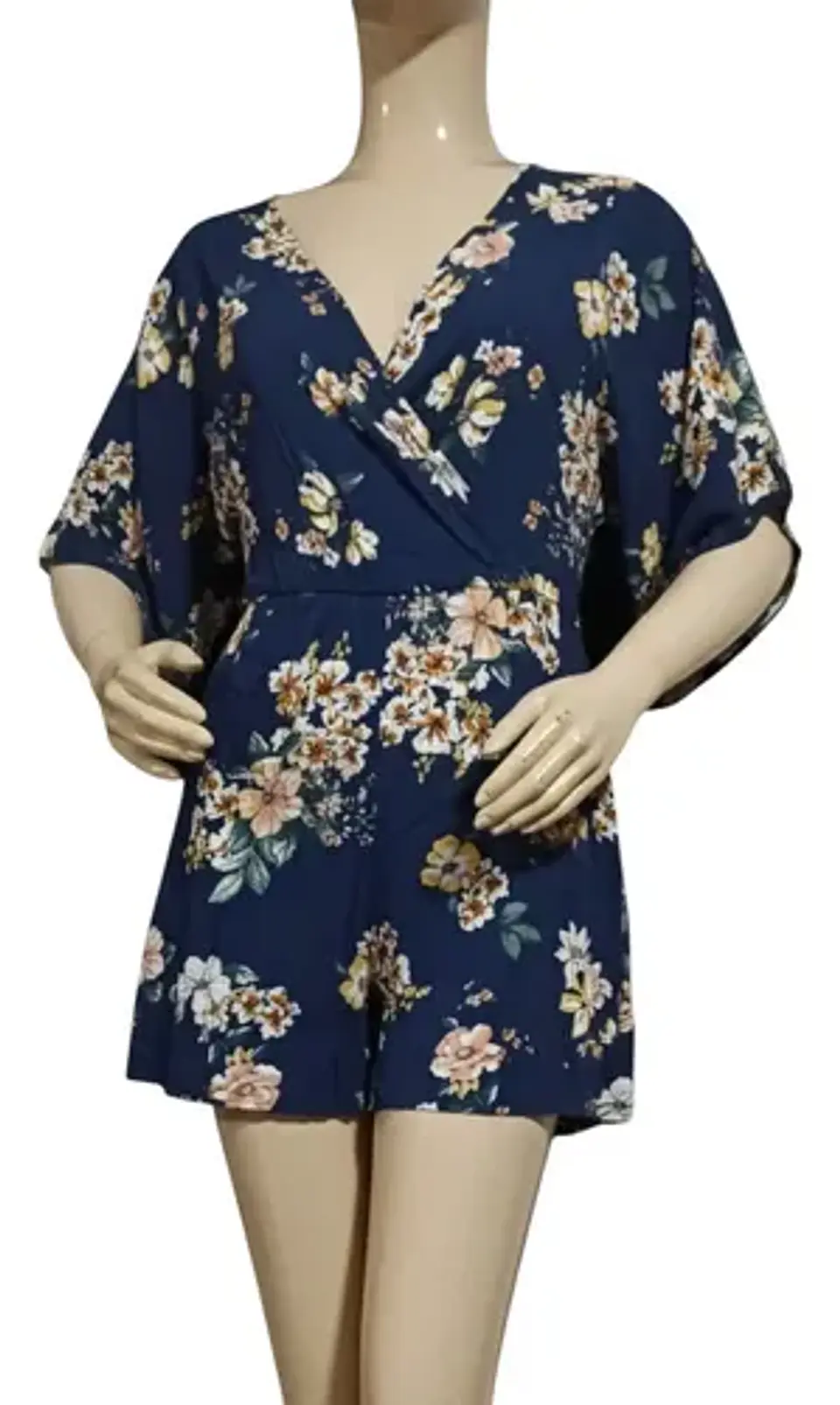 Enterito Corto Manga Kimono Floral Warehouse One Talla M 4