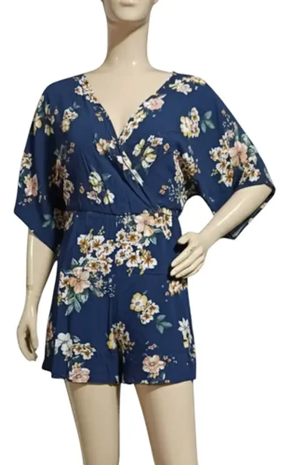 Enterito Corto Manga Kimono Floral Warehouse One Talla M 5