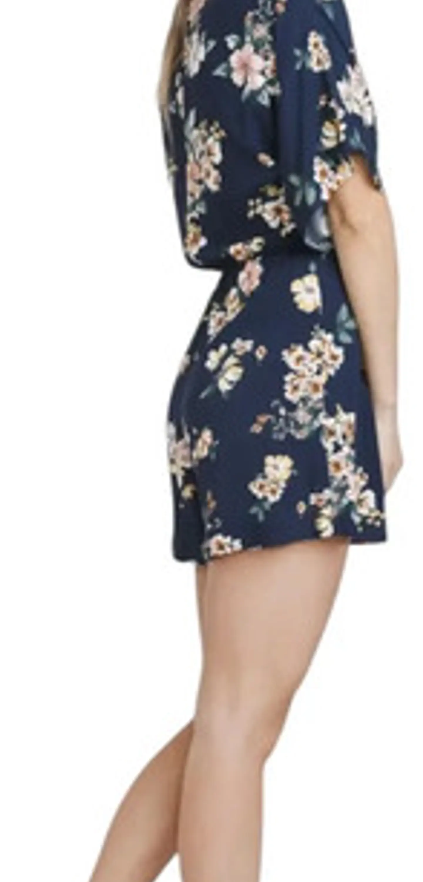 Enterito Corto Manga Kimono Floral Warehouse One Talla M 6