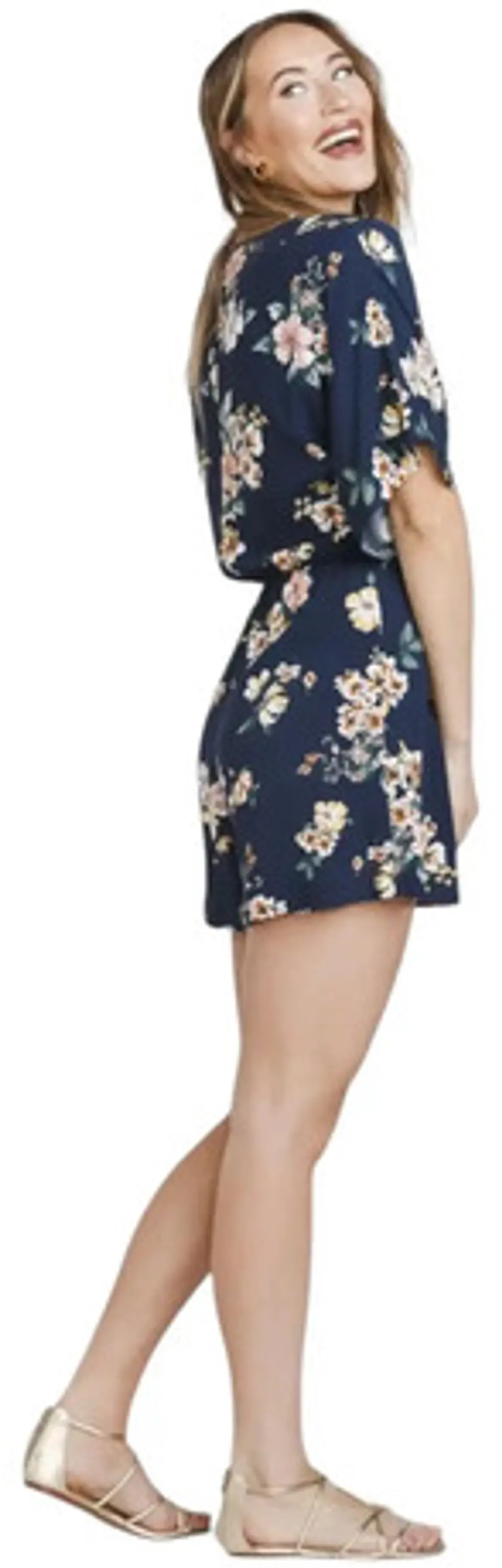 Enterito Corto Manga Kimono Floral Warehouse One Talla M 6
