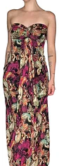 Maxi Vestido Floral Strapless Mujer Talla M - Miniatura 2