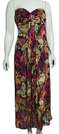Maxi Vestido Floral Strapless Mujer Talla M - Miniatura 4
