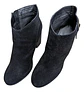 Botin Importado Ecote De Cuero Gamuza Negro - Talla 38 - Miniatura 3