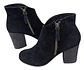 Botin Importado Ecote De Cuero Gamuza Negro - Talla 38 - Miniatura 4