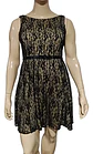 Vestido De Fiesta De Encaje Negro Importado Jessica Talla L - Miniatura 3
