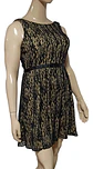Vestido De Fiesta De Encaje Negro Importado Jessica Talla L - Miniatura 4