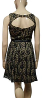 Vestido De Fiesta De Encaje Negro Importado Jessica Talla L - Miniatura 5