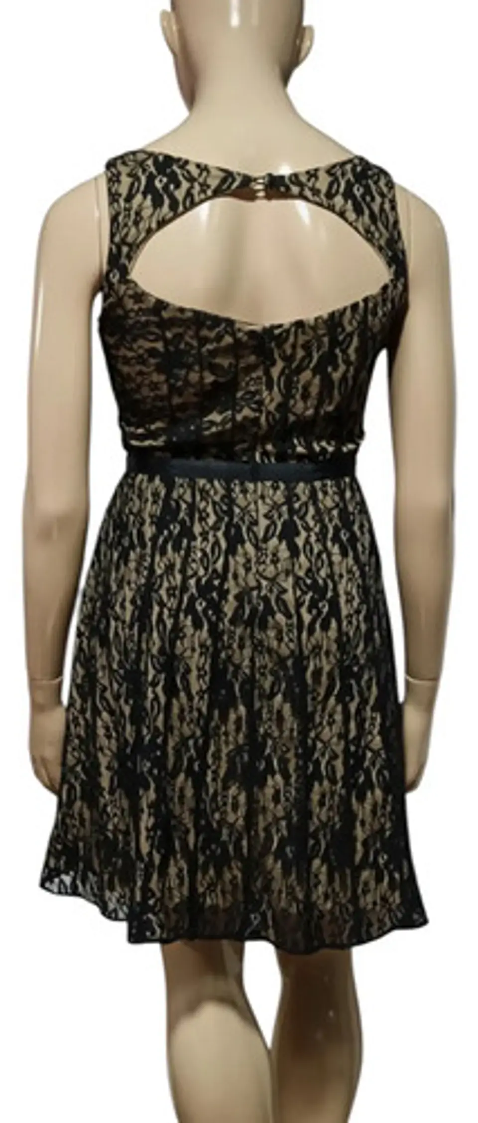 Vestido De Fiesta De Encaje Negro Importado Jessica Talla L 5