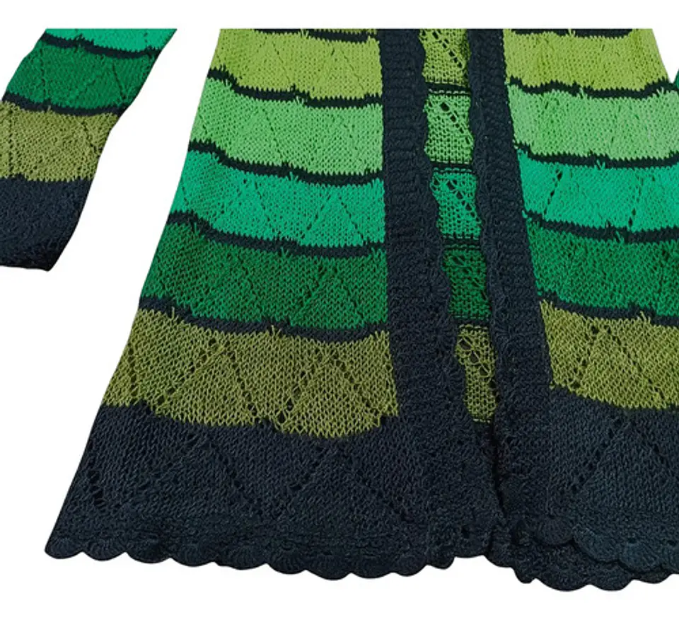 Tejido Largo de Hilo Fabricación Artesanal Talla Estándar S a L 9