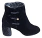 Botín Nine West Khraine de Terciopelo Negro  - Talla 37.5 - Miniatura 2