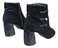 Botín Nine West Khraine de Terciopelo Negro  - Talla 37.5 - Miniatura 6