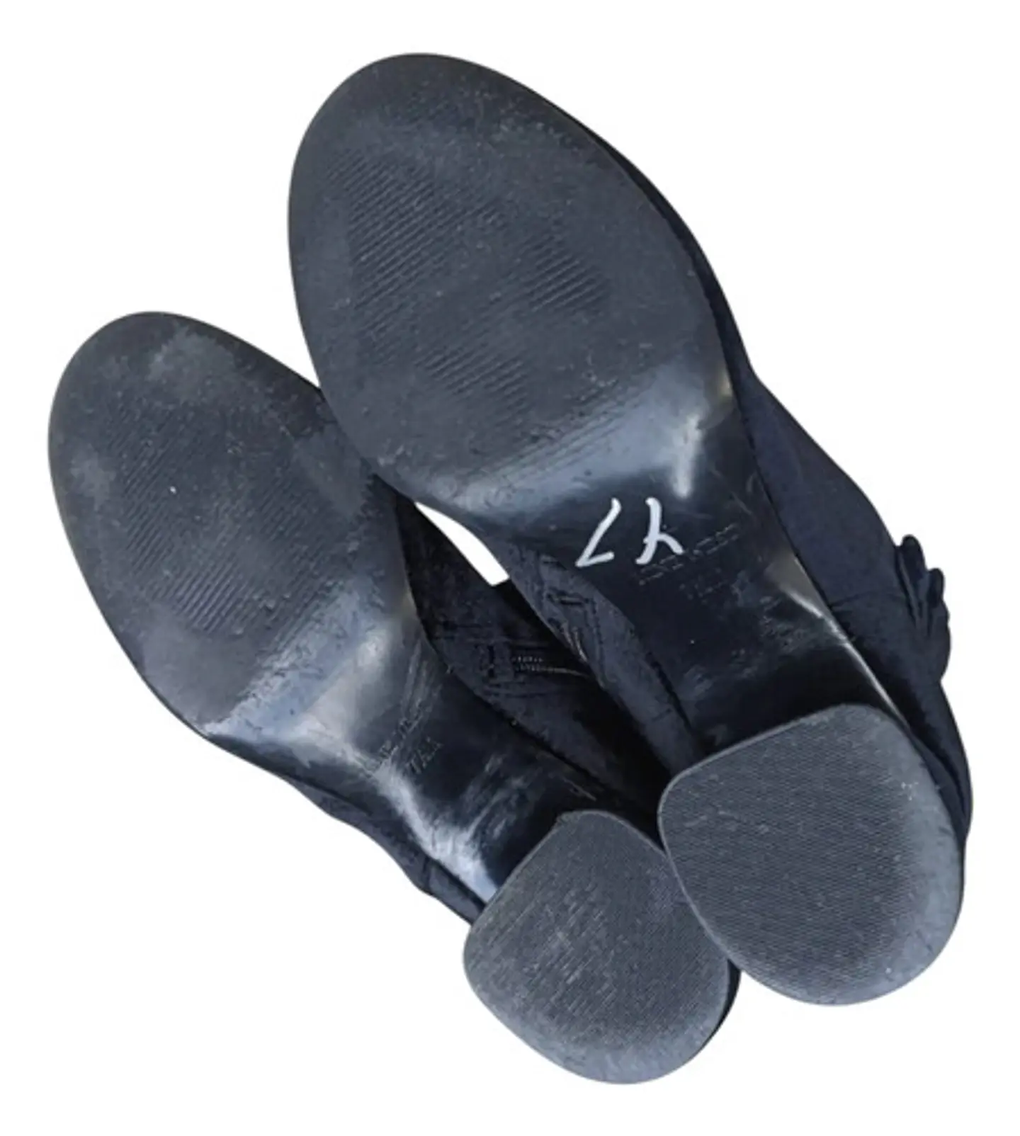 Botín Nine West Khraine de Terciopelo Negro  - Talla 37.5 8
