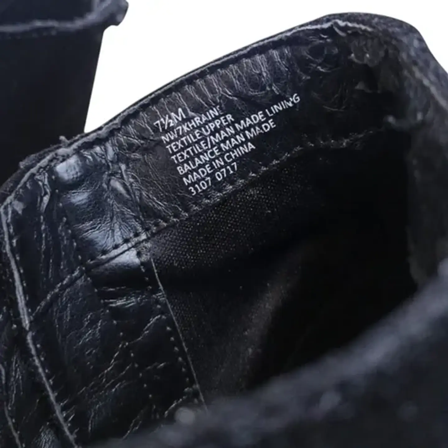 Botín Nine West Khraine de Terciopelo Negro  - Talla 37.5 10