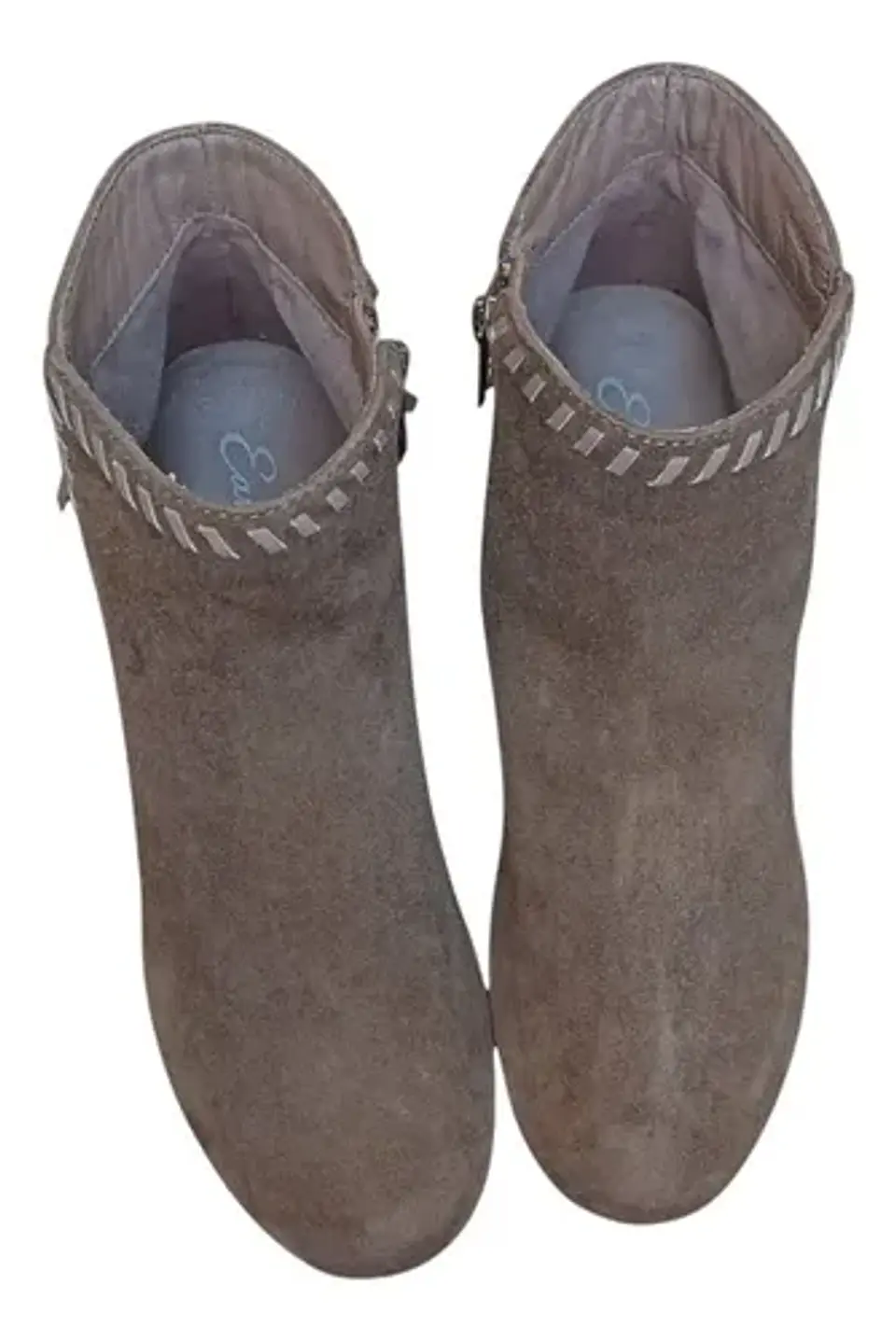 Botín Earthies Cuero Gamuza Y Flecos Talla 36.5 - Sin Uso 3