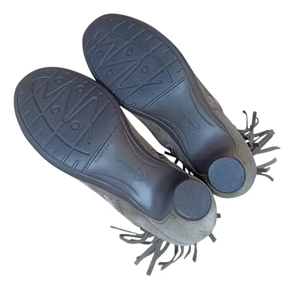 Botín Earthies Cuero Gamuza Y Flecos Talla 36.5 - Sin Uso 9