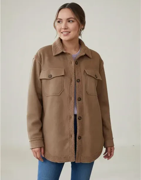 Chaqueta Tipo Camisa Forrada Maurices Talla M Oversize (M a XL)