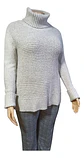 Sweater De Cuello Alto Vera Wang Gris Con Brillos - Talla L - Miniatura 3