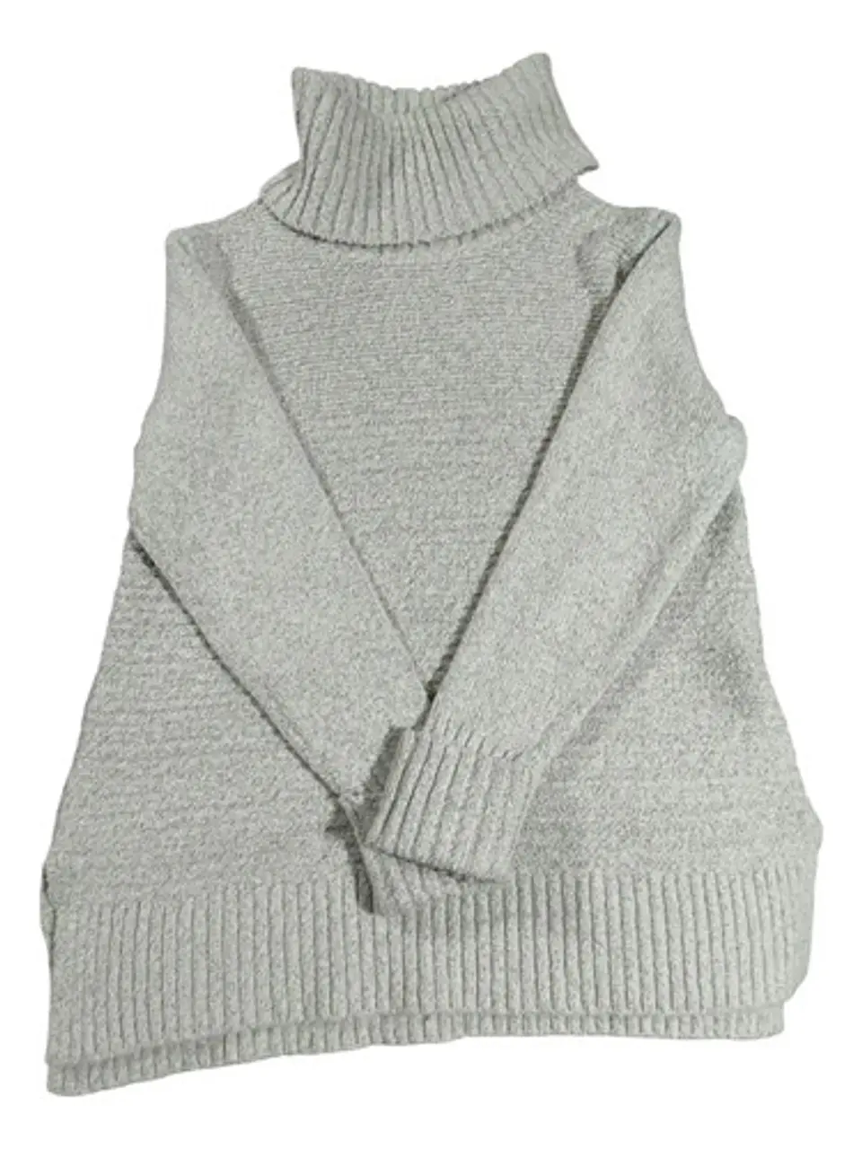 Sweater De Cuello Alto Vera Wang Gris Con Brillos - Talla L 6
