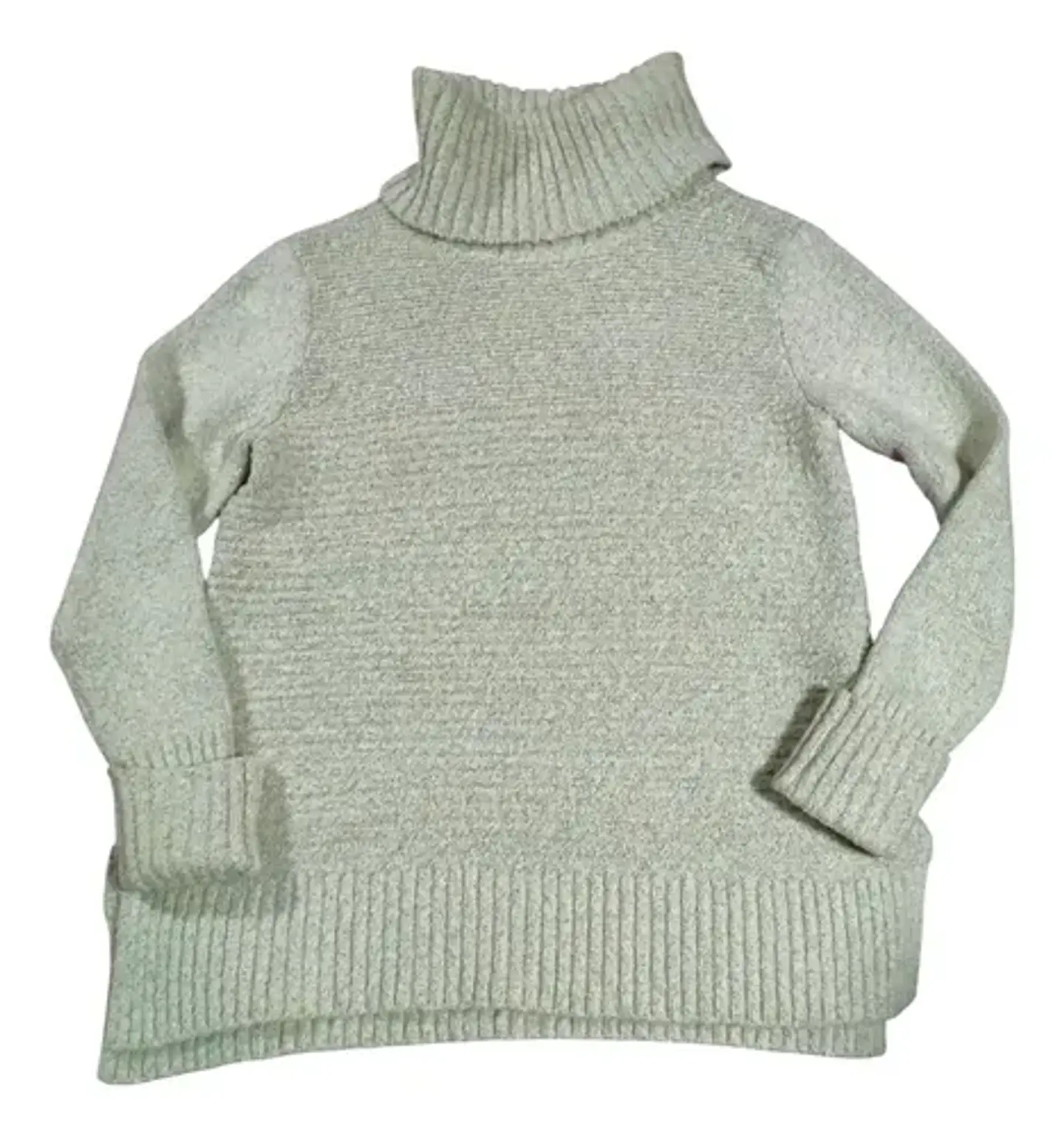 Sweater De Cuello Alto Vera Wang Gris Con Brillos - Talla L 7