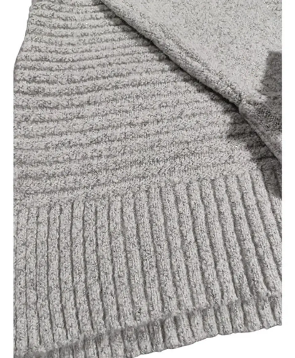Sweater De Cuello Alto Vera Wang Gris Con Brillos - Talla L 9