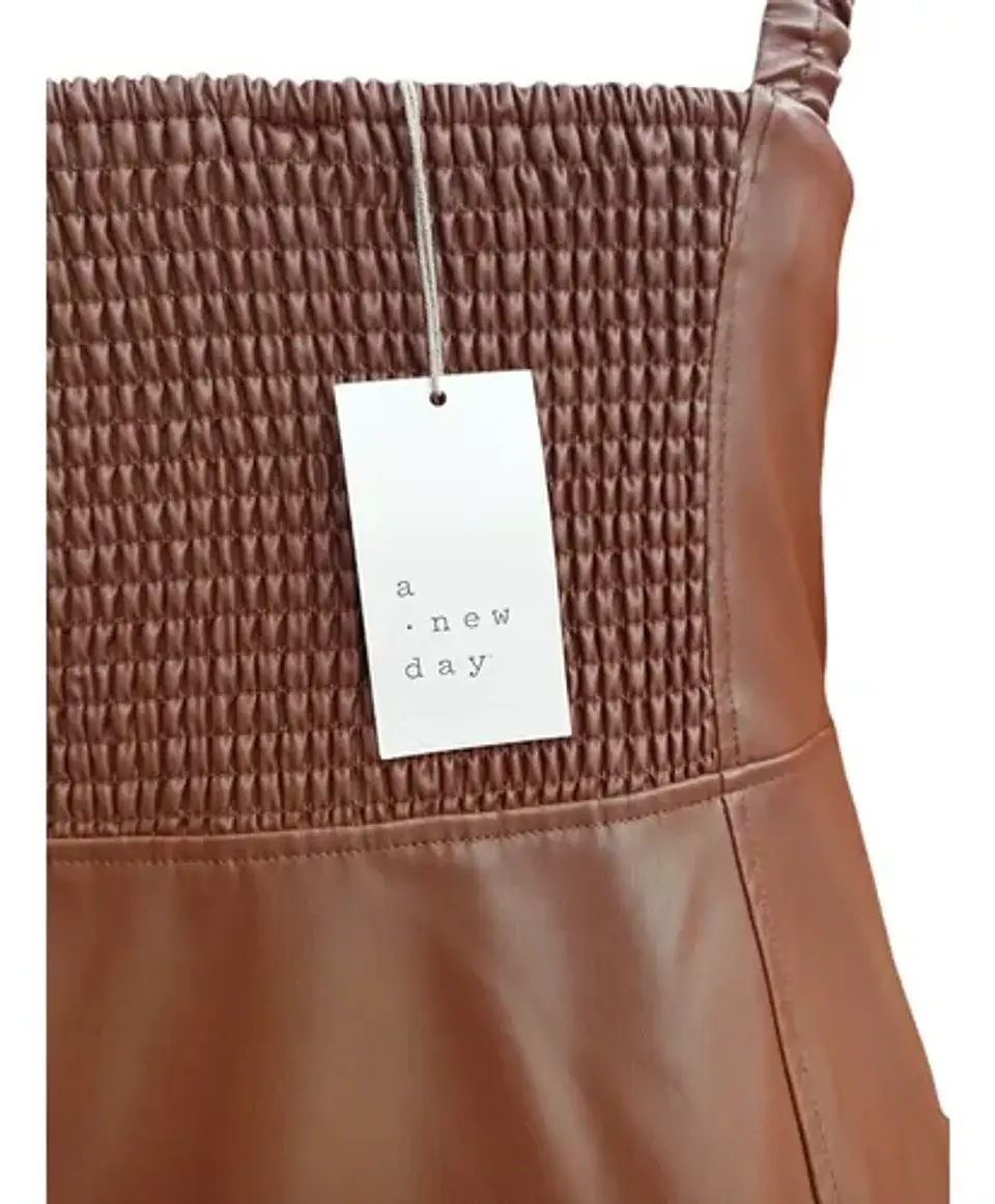 Vestido Importado Ajustado De Cuero Sintético -  A New Day 6