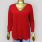 Sweater Calvin Klein Rojo Mangas 3/4 Para Mujer Talla L - Miniatura 2