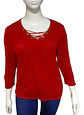 Sweater Calvin Klein Rojo Mangas 3/4 Para Mujer Talla L - Miniatura 3