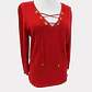 Sweater Calvin Klein Rojo Mangas 3/4 Para Mujer Talla L - Miniatura 4