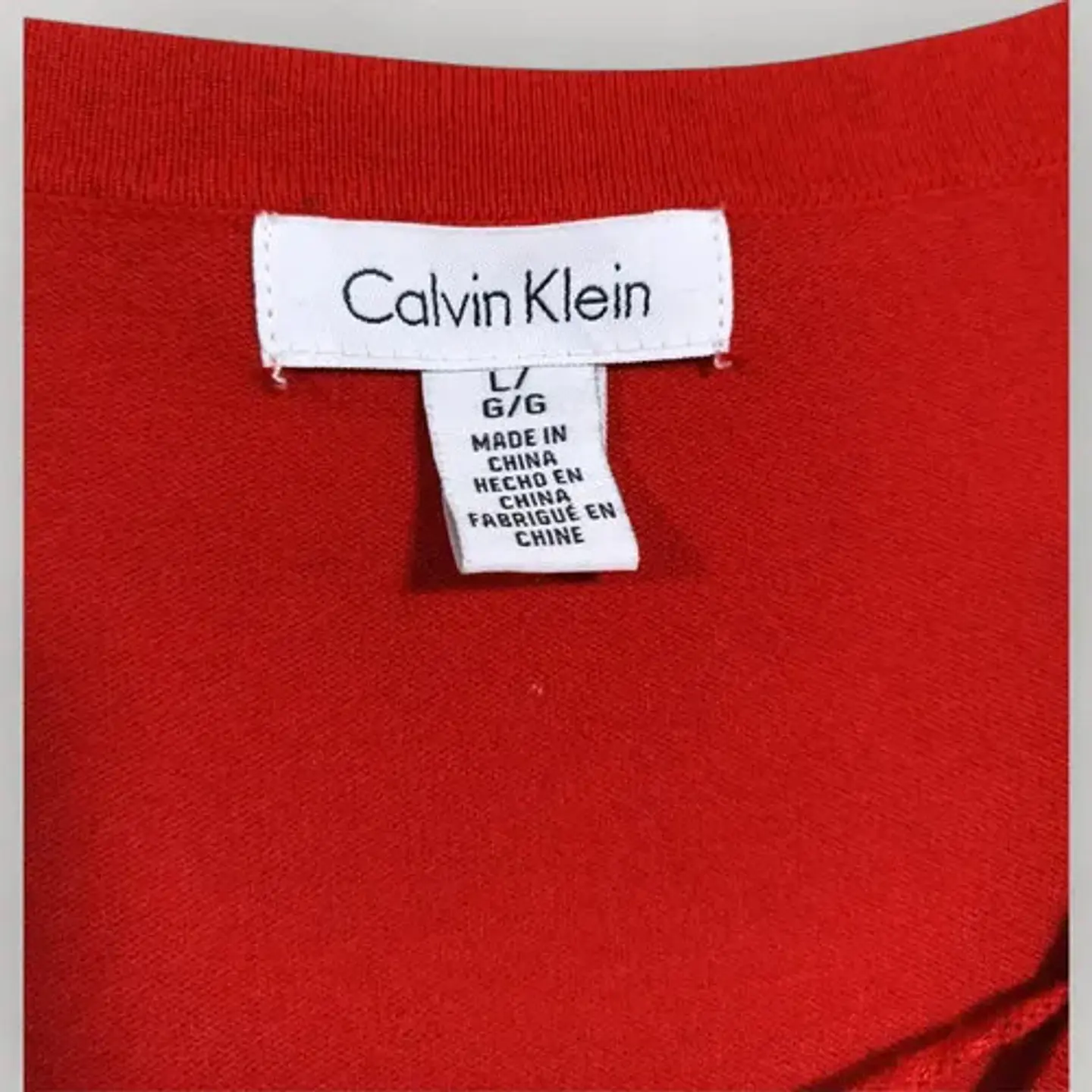 Sweater Calvin Klein Rojo Mangas 3/4 Para Mujer Talla L 9