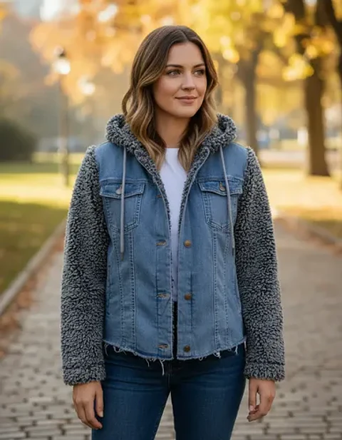 Chaqueta De Mezclilla Y Sherpa Maurices Tallas Grandes  Xl