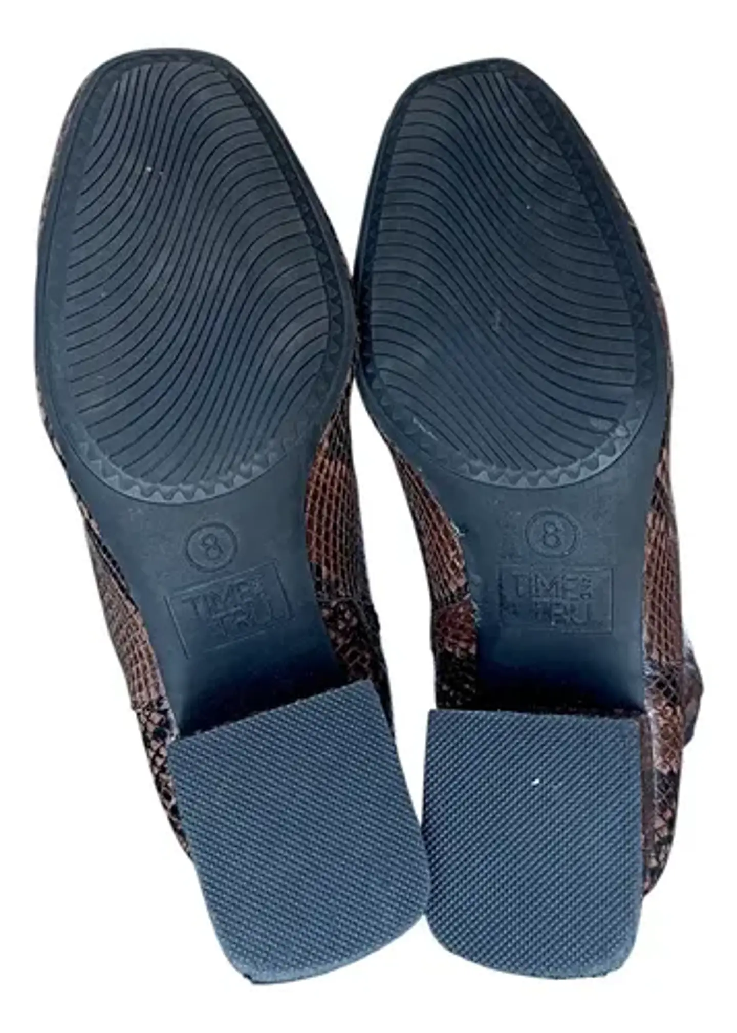Botín Cuero Piton Con Punta Y Tacón Cuadrado - Talla 38 8