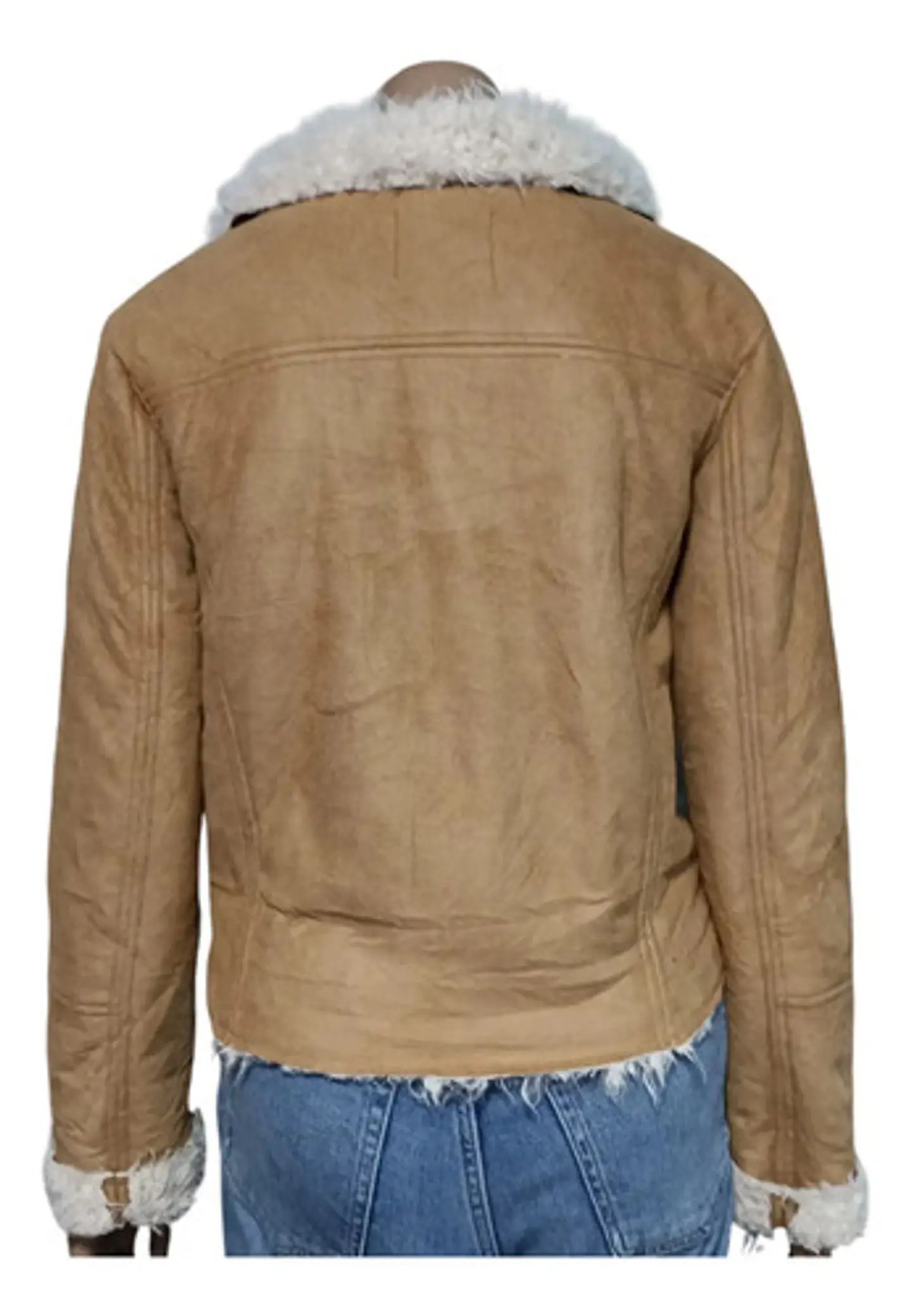 Chaqueta Biker Gamuza Y Piel Sintética Love Tree - Talla S 3