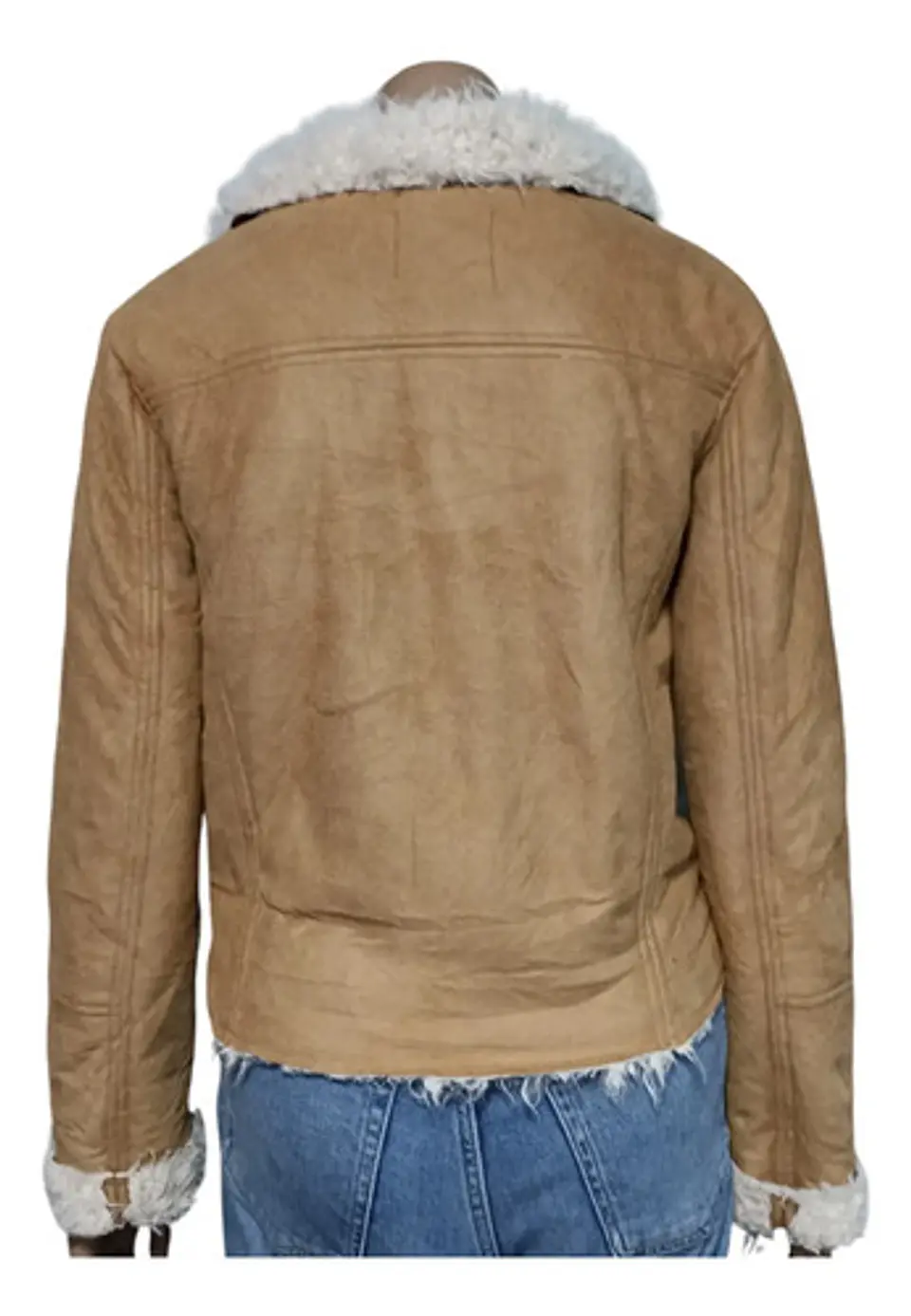 Chaqueta Biker Gamuza Y Piel Sintética Love Tree - Talla S 3