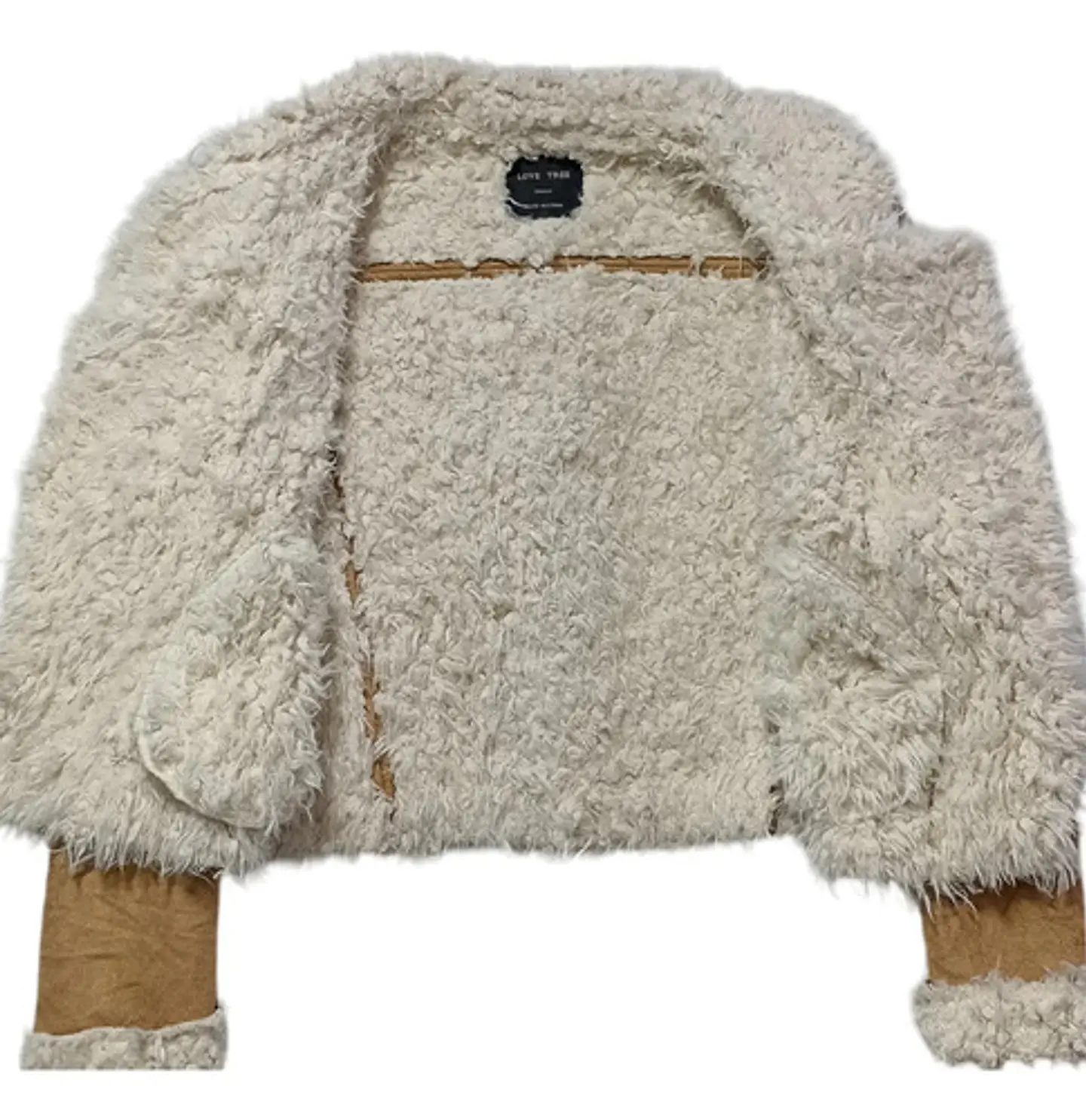Chaqueta Biker Gamuza Y Piel Sintética Love Tree - Talla S 5