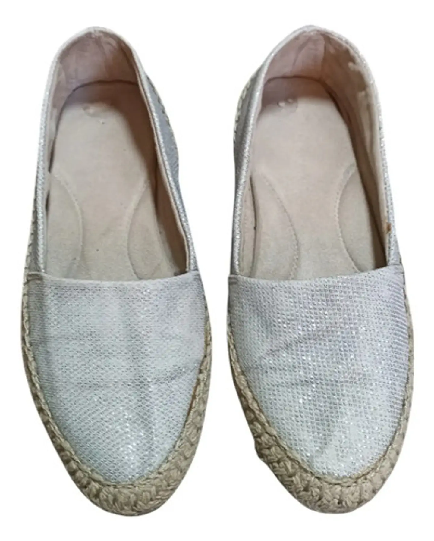 Alpargata Marca Aerosoles Textil Plateado Brillante Talla 38 4